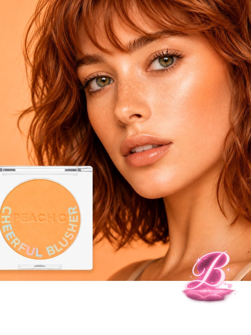 Peach C Cheerful Blusher Powder Blush - "Mangoful"